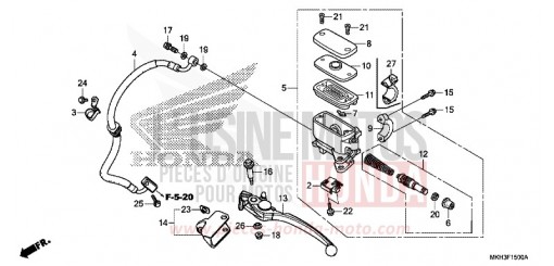 REAR BRAKE MASTER CYLINDER ADV750H de 2017